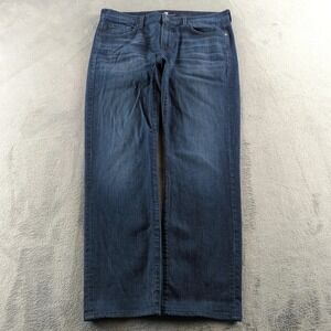 7 For All Mankind‎ Jeans Mens 36x30 Blue Dark Wash Slimmy Slim Straight Stretch